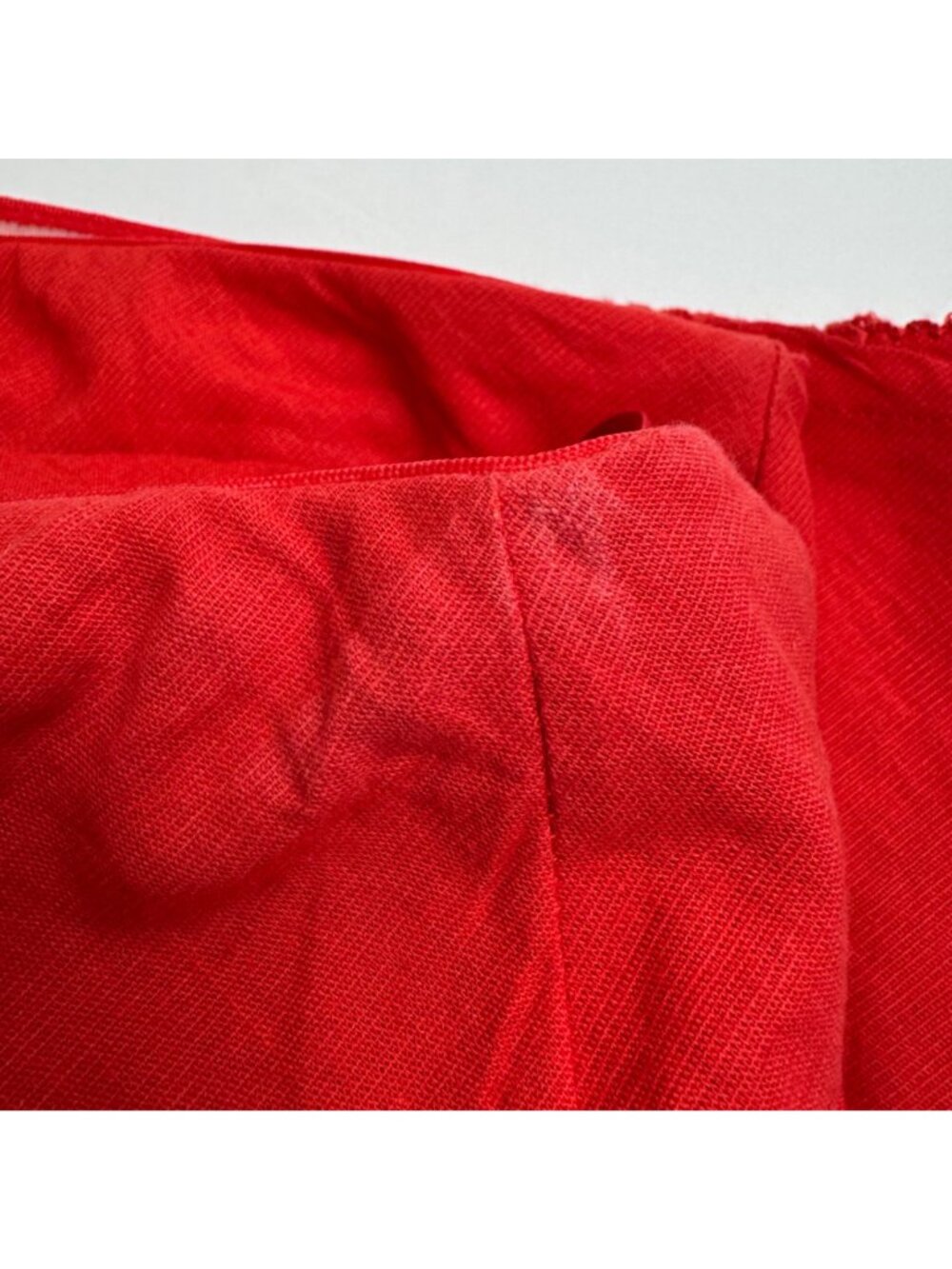 Beach Riot Celeste Strapless Top Red Size XL Linen Cotton Blend Resortwear Flowy - Picture 4 of 10